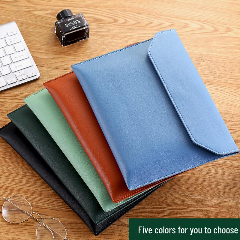 Double-Layer Magnetic Buckle Briefcase - Large Capacity, Multifunctional Office File Bag