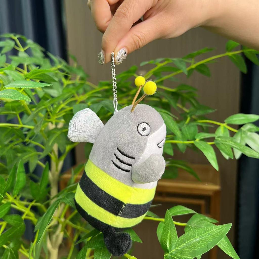 13cm Shark Adorable Bee Plush Keychain Cute Cartoon Doll Perfect Gift Kids For