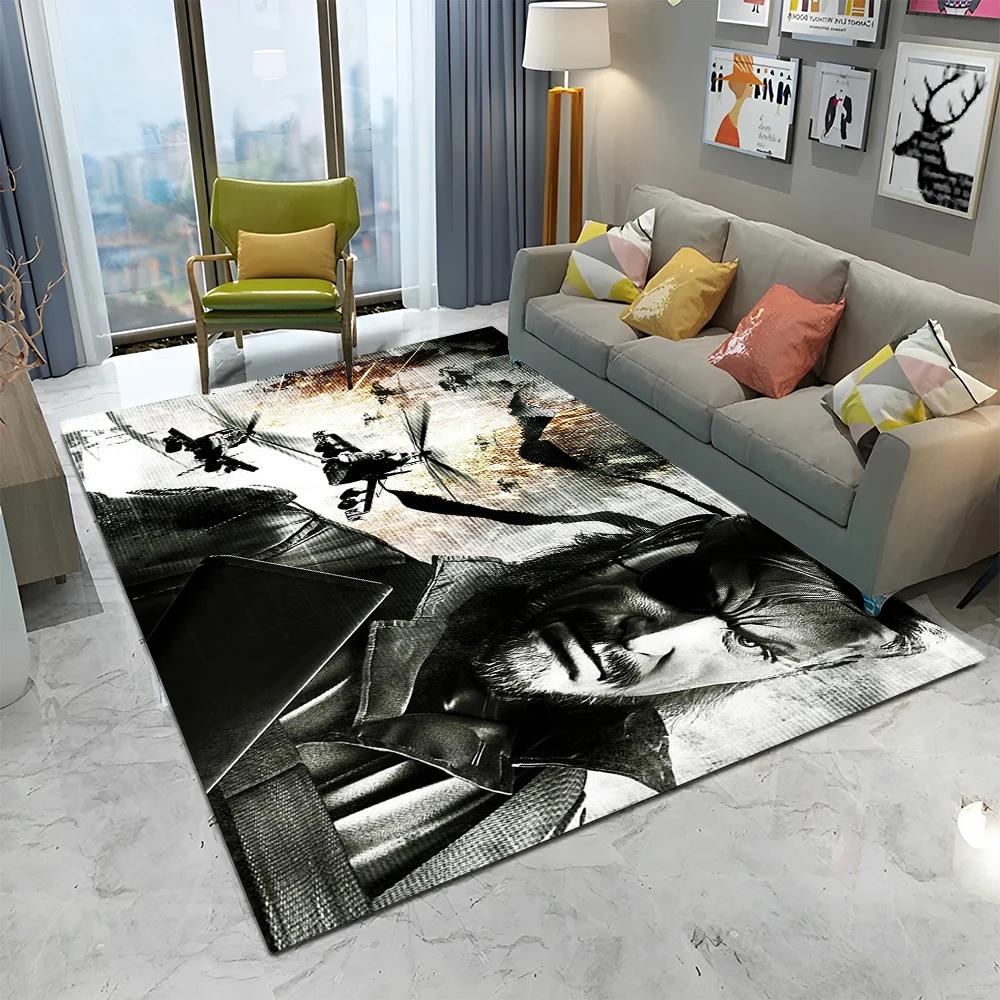 Metal Gear Solid Game Gamer Cartoon Carpet Rug For Home Living Room Bedroom Sofa Doormat Decor,Kids Area Rug Non-Slip Floor Mat