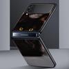 Phone Case for Samsung Galaxy Z Flip 3 4 5 6 Folding Black Shell Black Cat For Samsung Z Flip4 Flip5 PC Hard Cover