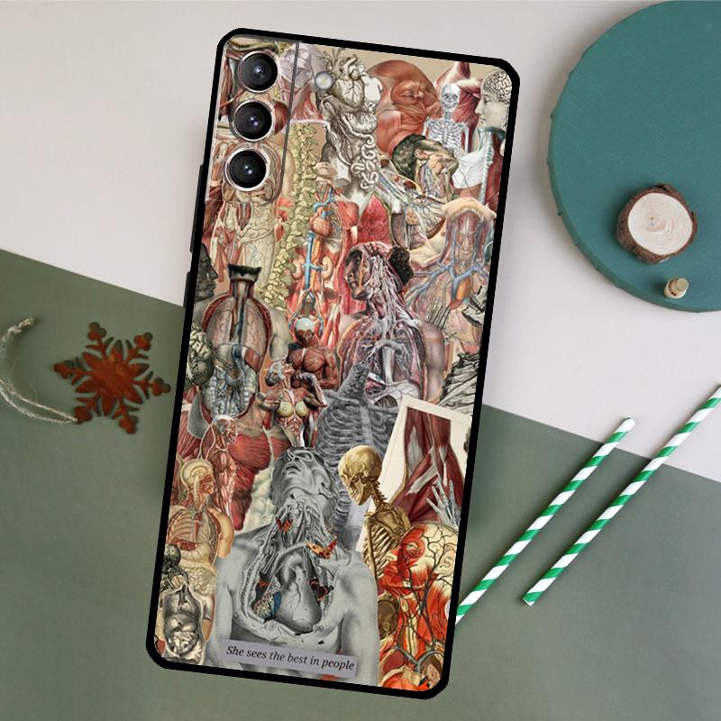

Человеческие органы Мозг Почка Медицинский Чехол для телефона Для Samsung Galaxy S25 S20 S21 S22 S23 S24 S26 Ultra S10 Plus S25 FE Задняя крышка Galaxy S23 FE