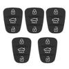 5pcs Replacement Remote Car Key Shell Rubber 3 Button Pad Fit for Hyundai Fit for Kia