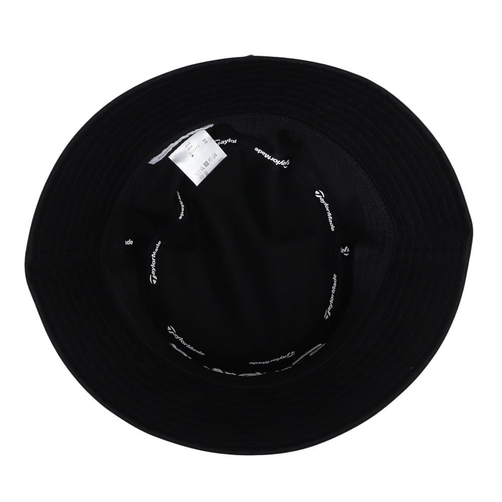 TaylorMade Men's Lined Bucket Hat, Black, Size 58cm, Visor, 2025SS UN559