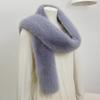 Vintage 180cm Fake Fur Long Scarf Soft Thick Winter Fluffy Scarf Fur Decor Ladies Neck Warmer Scarves for Women Men