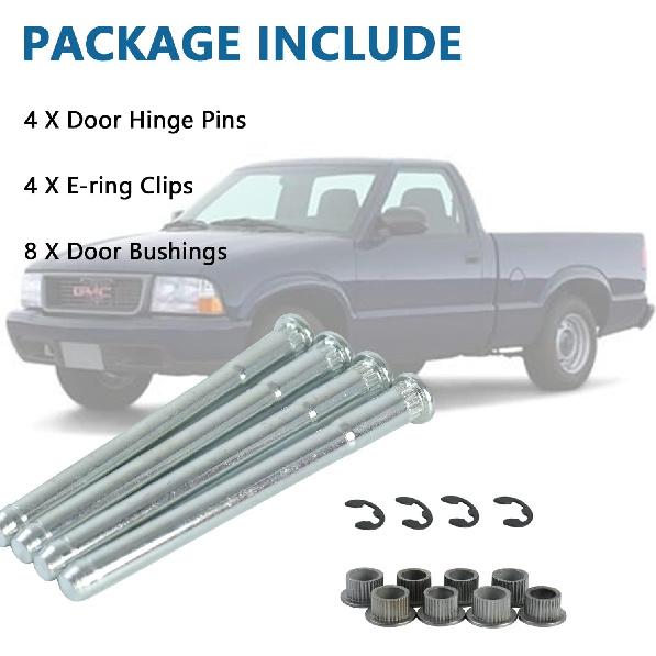 Door Hinge Pin And Bushing Repair Kits Compatible With Chevy S10 GMC S10 Pickup Blazer GMC S15 Pickup 1994-2004 Sonoma Jimmy Oldsmobile Bravada Door