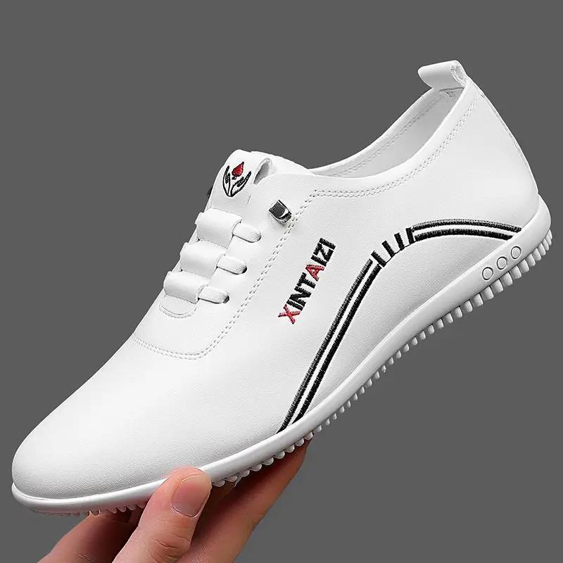 Fashion Men's Casual Shoes ,2025 Soft-soled, Comfortable and Casual Leather Shoes, Versatile and Trendy New Spring White Sneakers