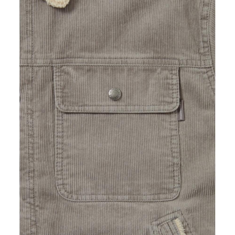 Thisisneverthat Sherpa Lined Corduroy Trucker Jacket Grey