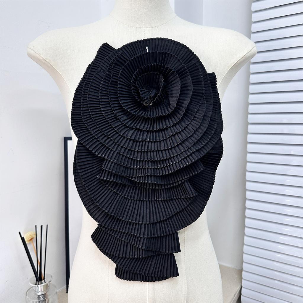 Folded Handmade Three-Dimensional Flower Accessories Clothing Dress Skirt Large Flower Decoration Corsage Cloth Sticker Accessories