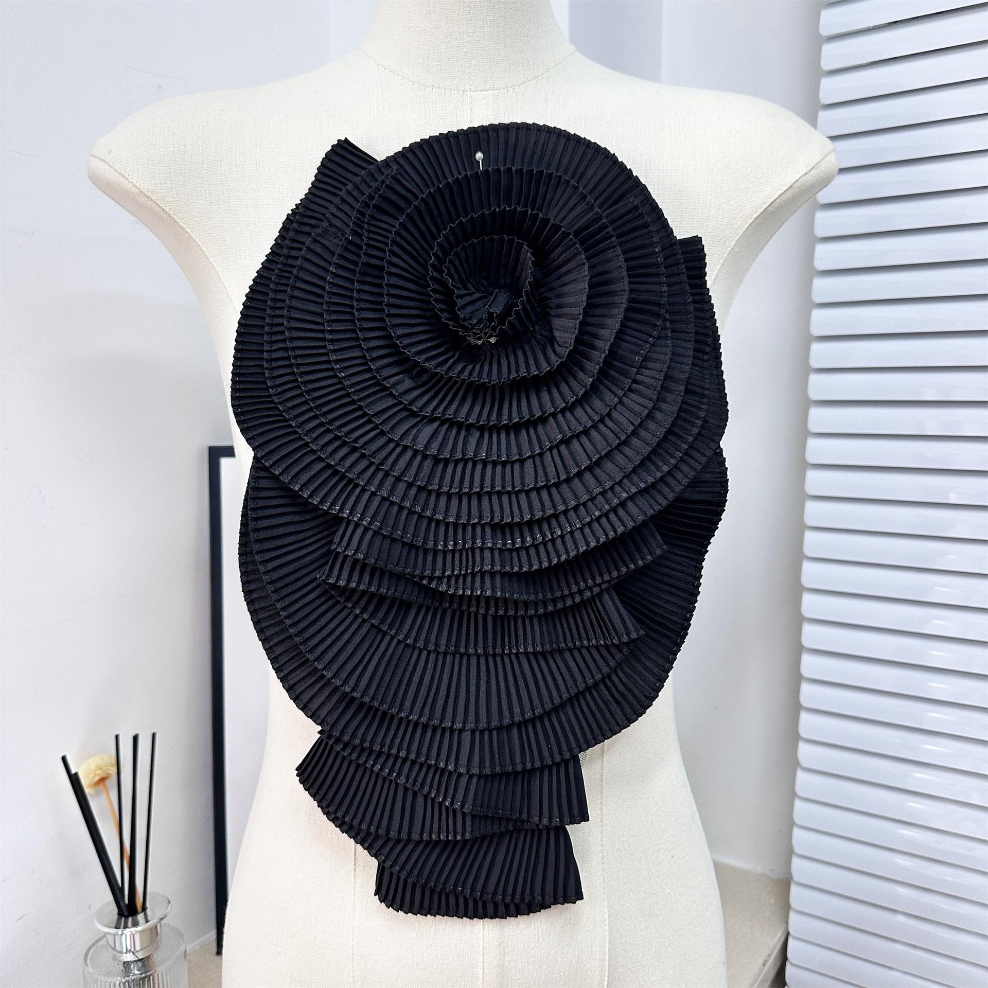 

Folded Handmade Three-Dimensional Flower Accessories Clothing Dress Skirt Large Flower Decoration Corsage Cloth Sticker Accessories