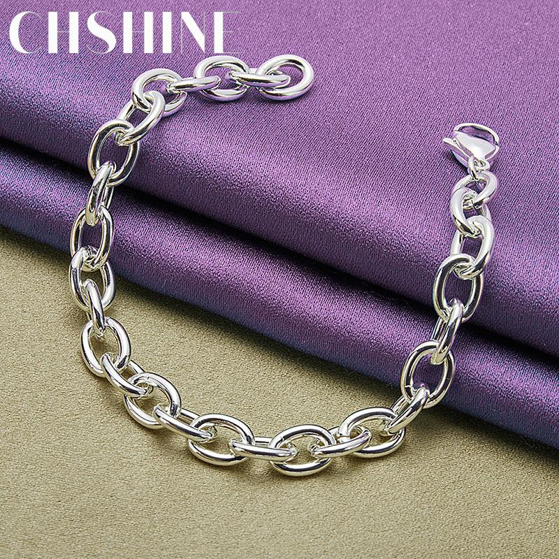 CHSHINE 925 Sterling Silver Chain Bracelet For Women Wedding Party Fashion Charm Jewelry