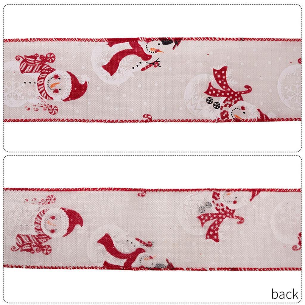 5m Christmas Snowman Ribbon Christmas Ribbon Christmas Tree Decoration Ribbon Gift Decoration Ribbon