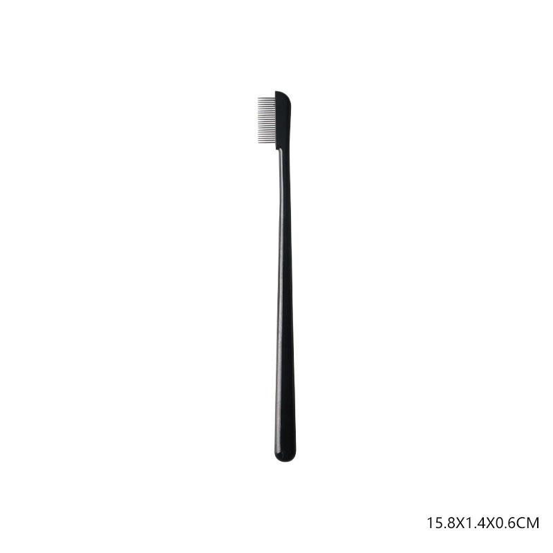 1 Stück Schwarz Faltbarer Wimpernbürstenkamm Schönheit Make-Up Wimperntrenner Edelstahl Wimpernzange Mascara Curl Kosmetische Werkzeug