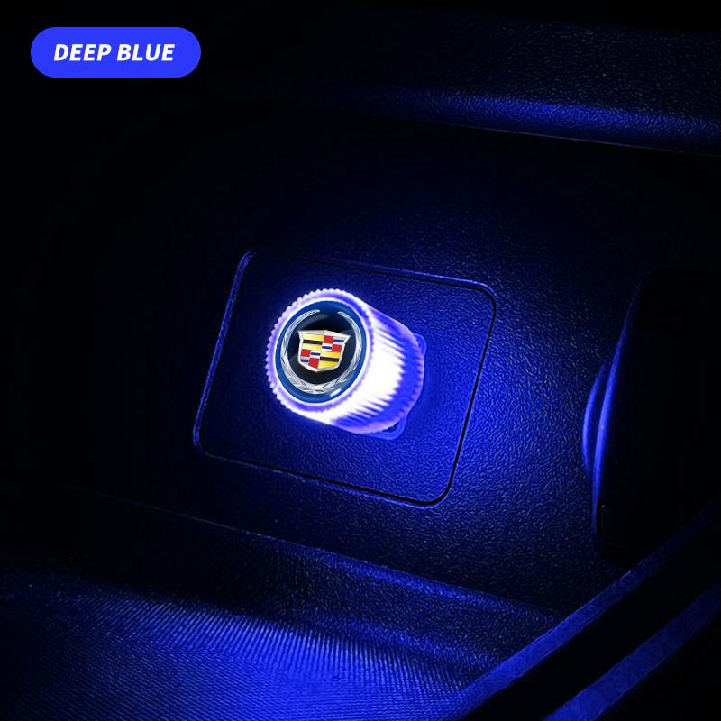 Car Mini USB LED Ambient Light Decorative Atmosphere Lamps For Cadillac Logo Escalade CTS ATS SRX XTS XT5 STS CT5 CT6 BLS XLR