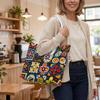 Bohemian Style Allover Printed Tote Bag Casual Portable Daily Handbag for Women Shopping Travel Use