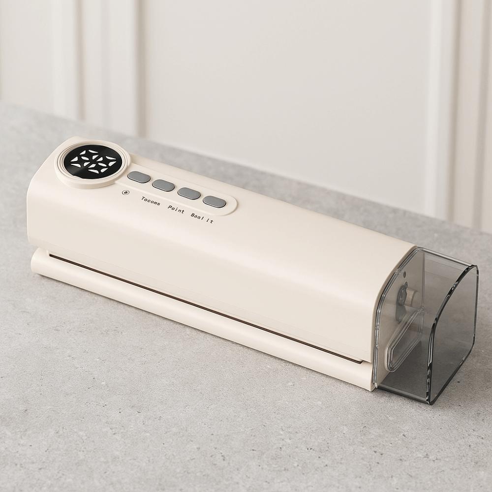 

Ручний Автоматичний Вакуумний Запаювач Компактний Пластиковий Бездротовий Вакуумний Запаювач USB Зарядка з Потужним Всмоктуванням Запаювач для Продуктів бежевий