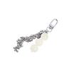 Elegant Acrylic Beaded Keychain Phone Charm Pendant with Tassels Designing Unique Backpack Decoration for Daily Use