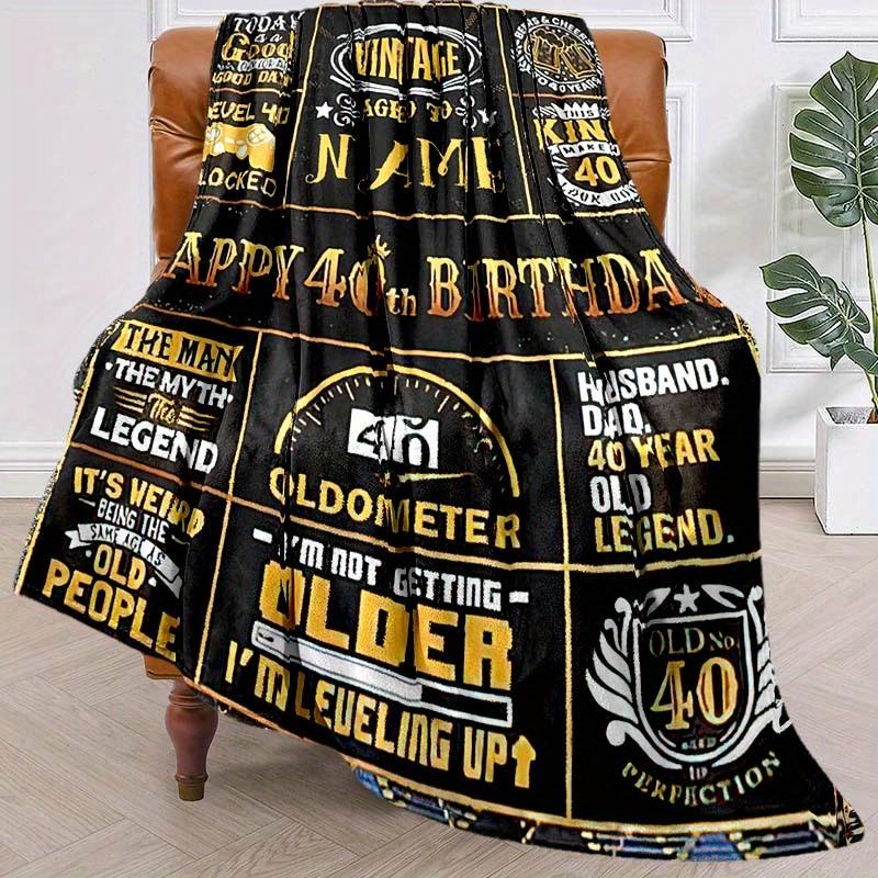 40Th Birthday Customize Your Name Blanket Warm Comfortable And Soft Blankets Are Suitable For Home Lunch Break Blanket Office Sofa Sofa Gift To