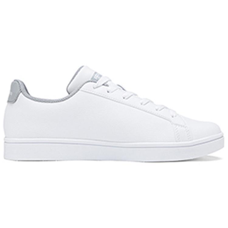 Anta Slip Resistant Abrasion Resistant Low top Skateboard Shoes Men's White Gray 912028003-4