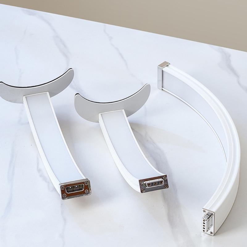 Lâmpada Compacta de 3 Seções para Nail Designer Suporte para Celular Ajustável Iluminação Recarregável por USB para Casa Salão