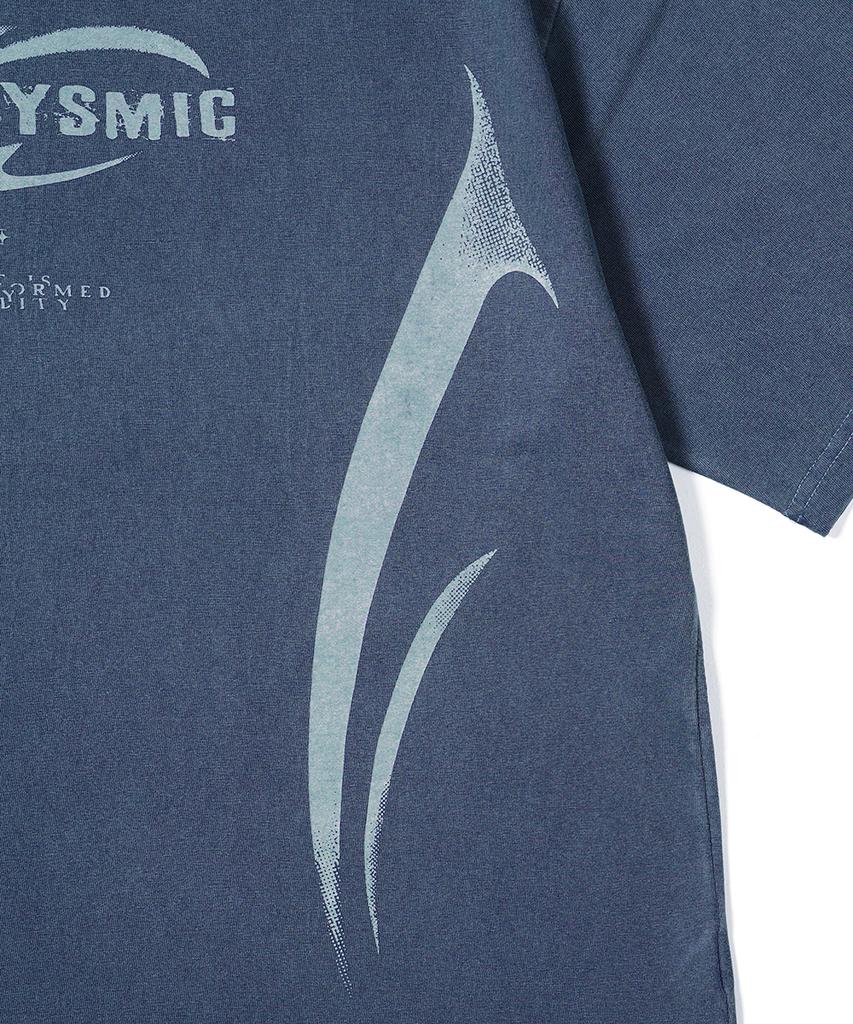 GAKKAI UNIONS Fluidity Pigment Short Sleeve T-Shirt Dive Blue