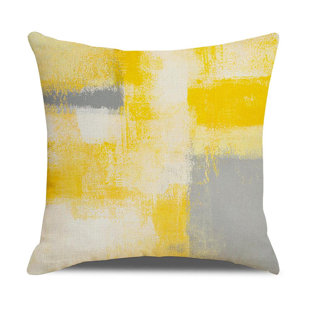 Nordic Linen Cushion Abstract Bedside Backrest Pillow Cover Household Products Cushion Cover Cushion Cover