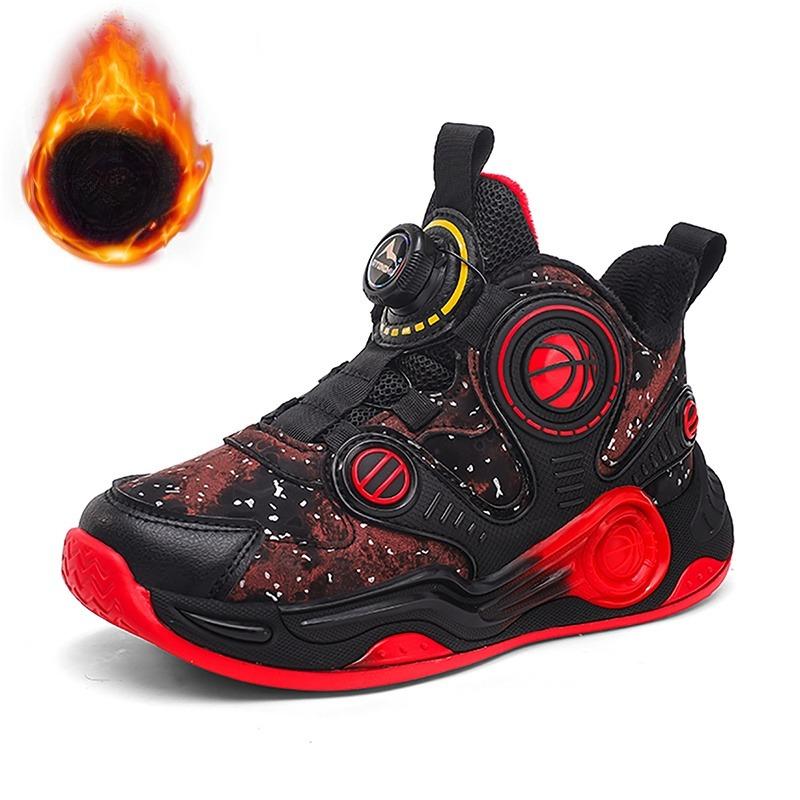 Zimowe Dziecięce Ciepłe Sportowe Buty z Krótkiego Pluszu Buty Dziecięce Buty Codzienne Buty do Koszykówki 29-40