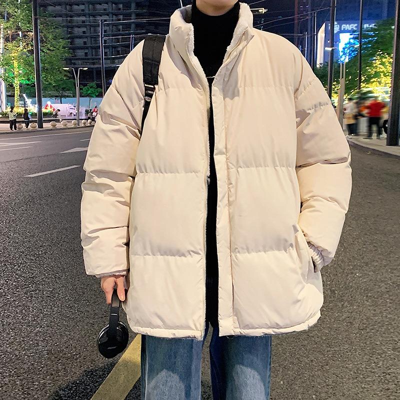 Simple Double-sided Padded Jacket, Winter Velvet and Thickened Boys' Padded Jacket, Young and Young Lapel Jacket, Padded Jacket.