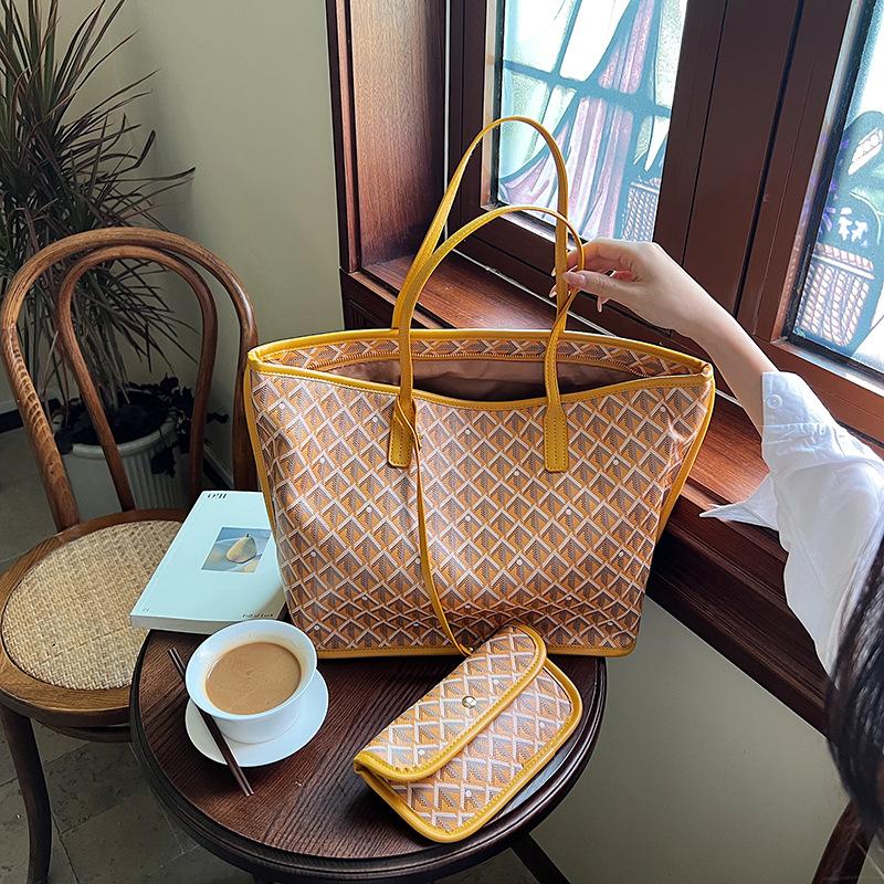 New Fashion Trend Versatile Dog Tooth Shopping Bag Large Capacity Bag Portable Shoulder Bag