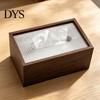 Large Capacity Tissue Case Wooden Box Cover, Rectangular Paper Towel Dispenser, Decorative Napkin Storage Bedroom Cover Organizer for Office Desk Home