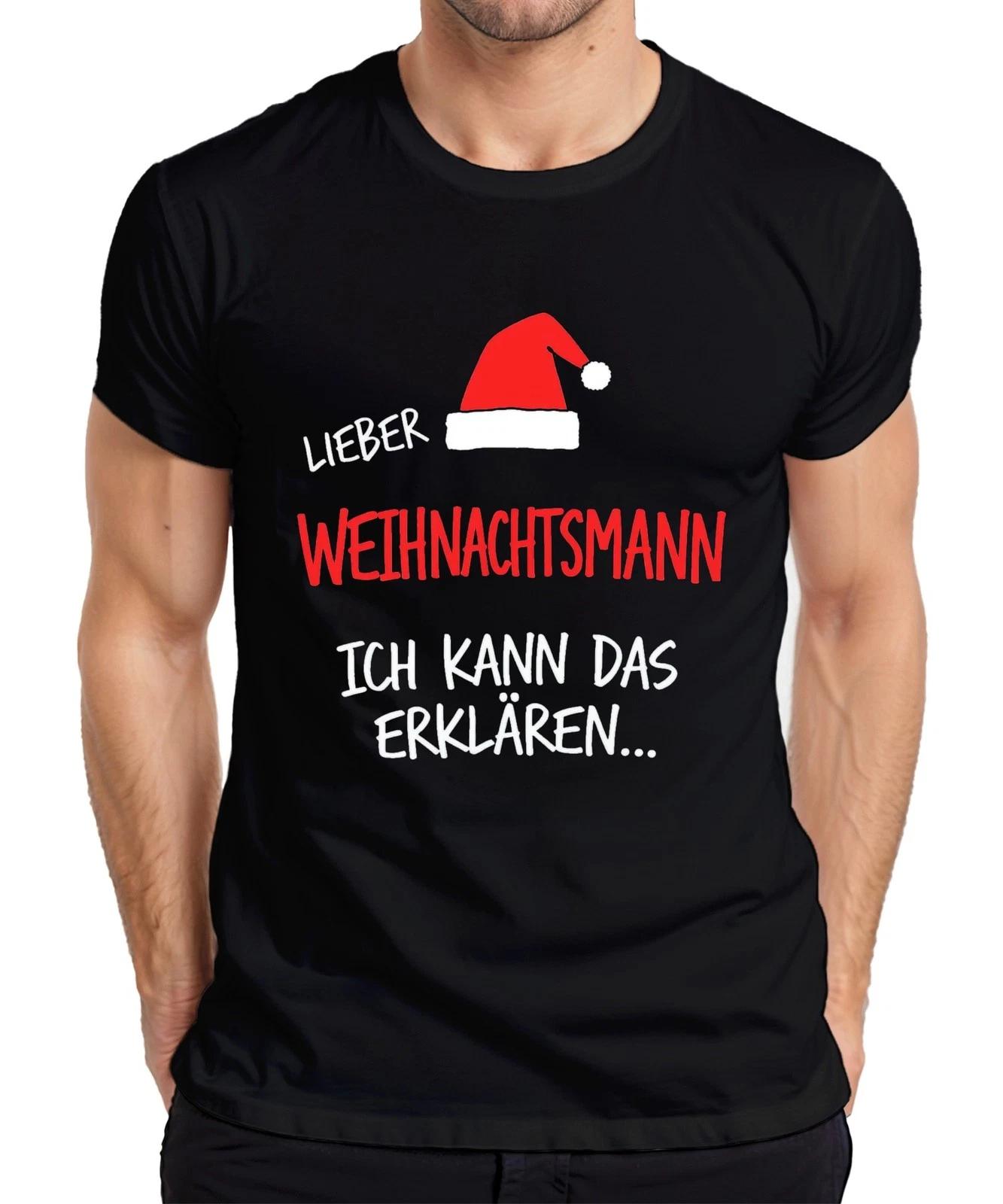 Lieber Weihnachtsmann ich kann das Weihnachten lustig witzig Herren T-Shirt XXL