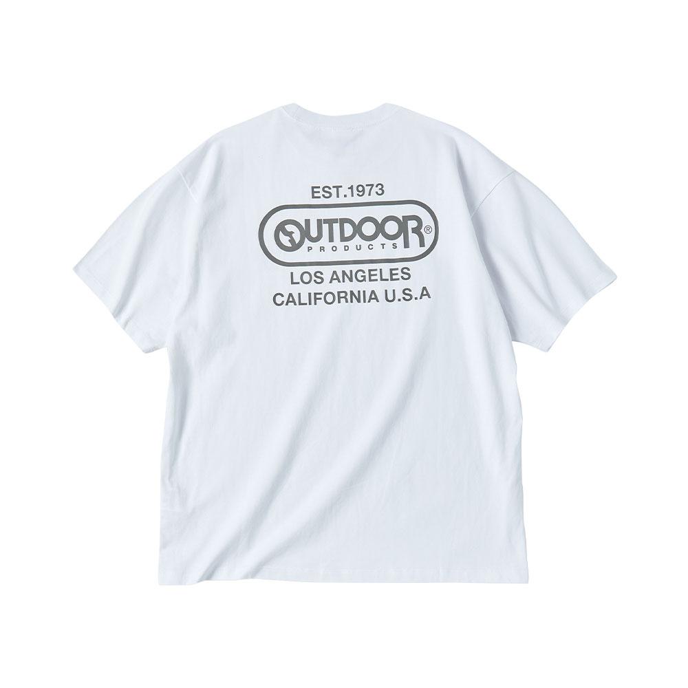 OUTDOOR PRODUCTS T-Shirt mit großem Rückenlogo (Weiß)