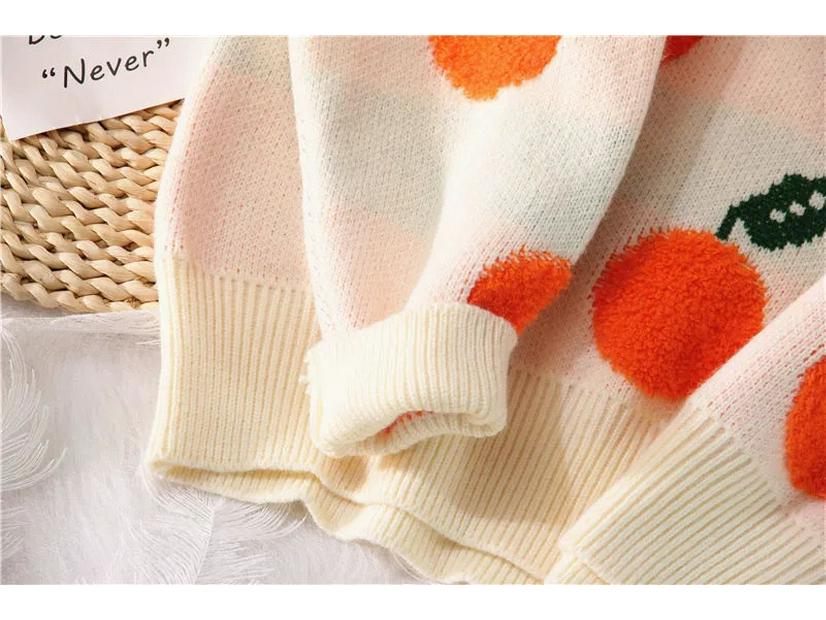 2024 Damen Herbst/Winter Orange Rollkragen Koreanischer Stil Warmer Wollpullover