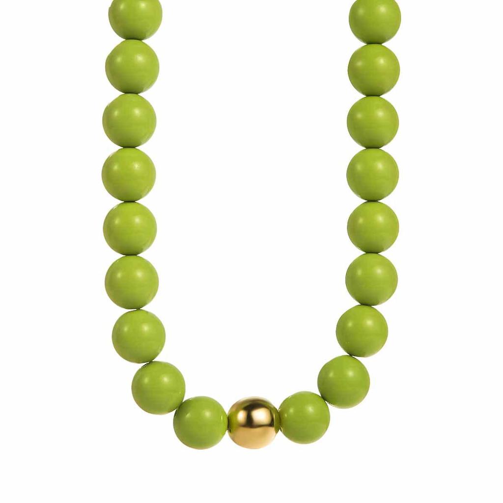 N13167 Colorful Beaded Necklace: Cute Bohemian Handmade Clavicle Chain
