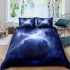 Lightning Duvet Cover Set Sea Wave Natural Disasters Sea Landscape Bedding Set Dark Clouds King Size Polyester Comforter Cover