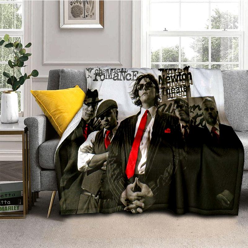3D My Chemical Romance Band Gerard Way Soft Plush Blanket,Flannel Blanket Throw Blanket for Living Room Bedroom Bed Sofa Cover