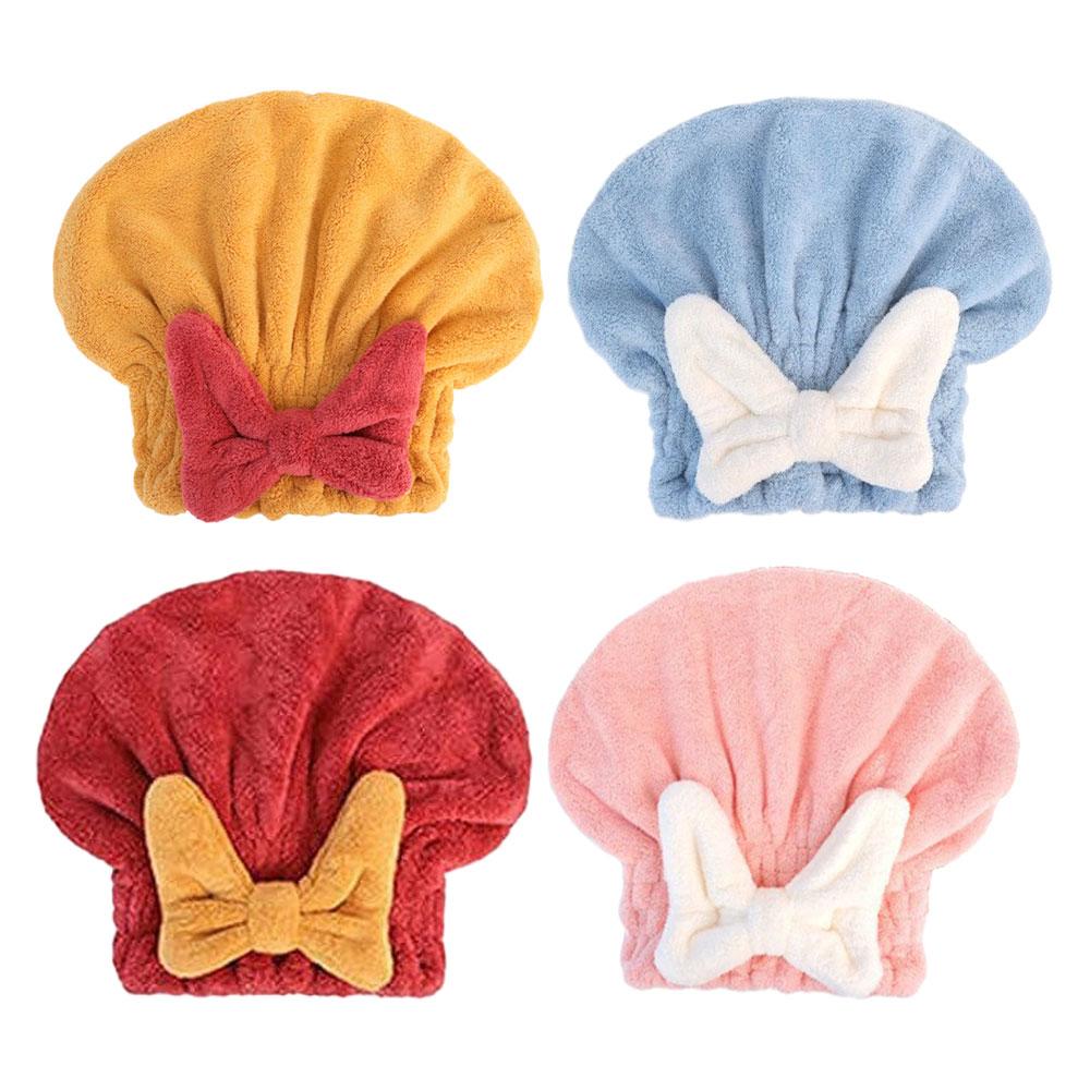 FASHION Lovely Little Bear Hair Drying Cap Towel Microfiber Quickly Dry Hair Shower Hat Wrapped Towels Bathing Cap Bathroom Accessories