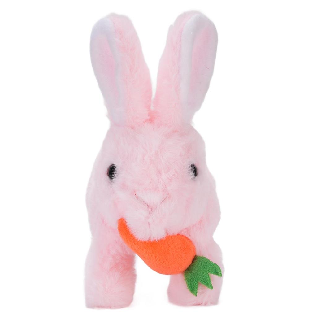 Plush Rabbit Toy Realistic Bunny Toy Parent Child Interaction Electric Jumping Rabbit For Kids