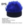 Novelty Fake Hair Visor Hat for Men Adjustable Spiked Wig Hat with Peaked Short Hair Street Hip Hop Hat for Festivals Parties