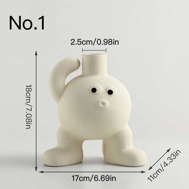 Creative Art Vase Ceramic Hydroponic Vase Flower Arrangement Home Decor Desktop Ornaments Garden Decoration