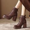 Fashion Platform Skinny Booties New All-match Women's Boots
