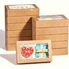 25pcs Premium Kraft Paper Gift Boxes with Clear Window Perfect for Cookies Macarons Candy Pieceaging Ideal for Weddings Parties & Decorations
