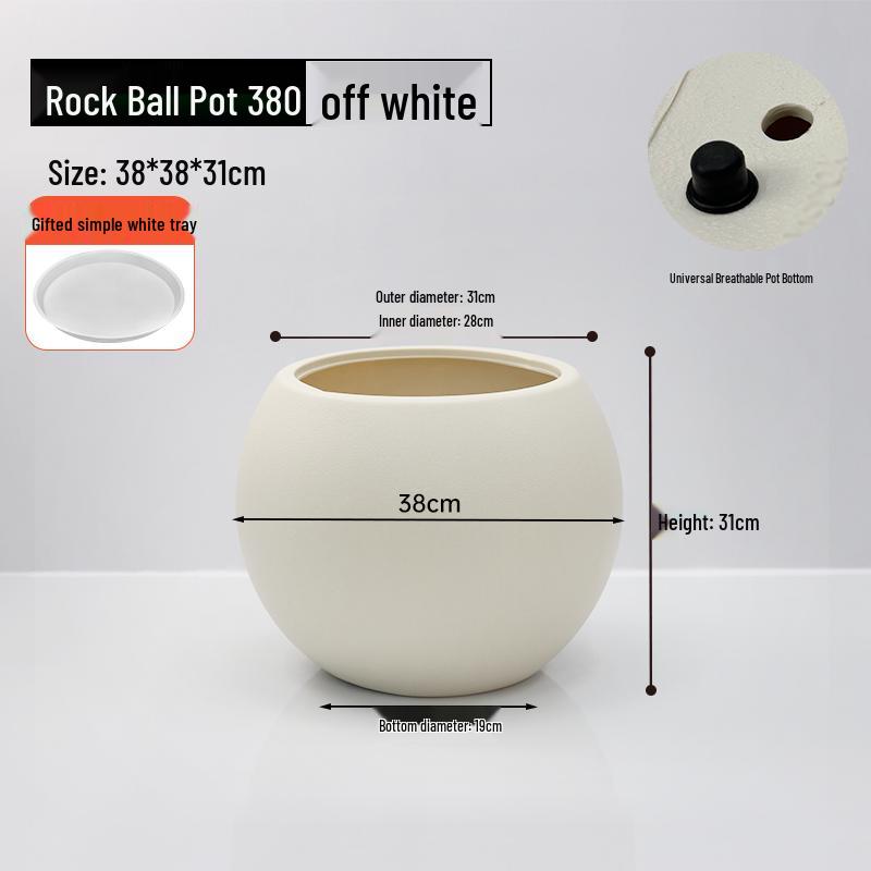 Nordic Spherical Resin Flower Pot - Versatile & Durable for Indoor/Outdoor Use, Large Diameter