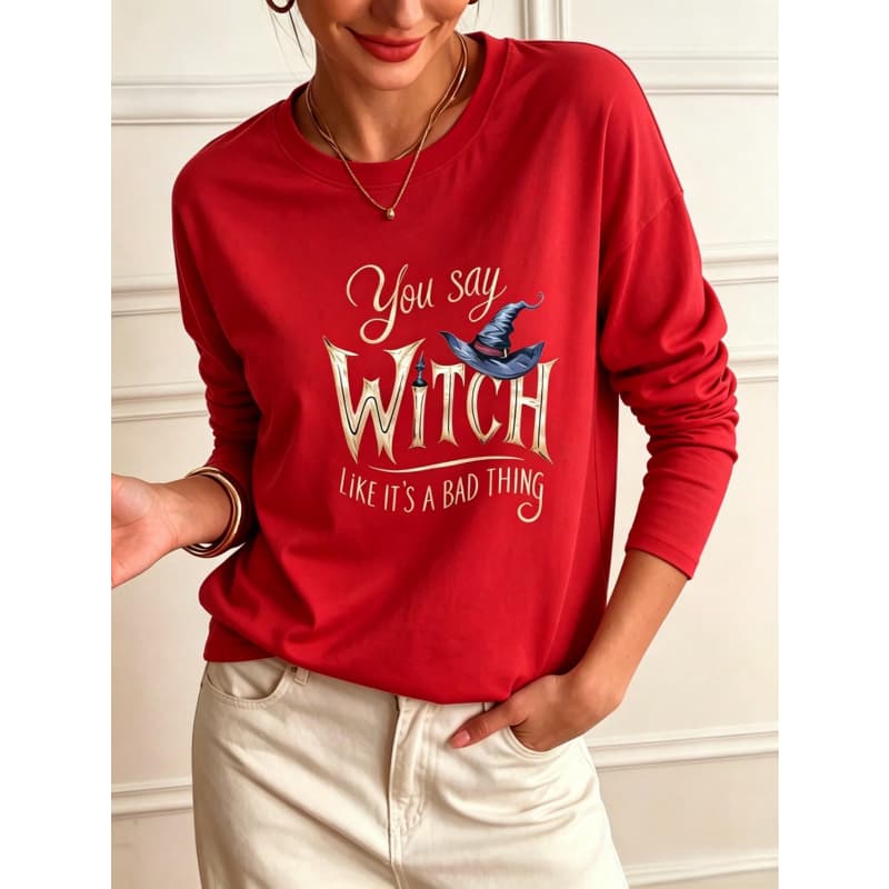 T-shirt da donna a maniche lunghe con stampa creativa, traspirante, morbida e confortevole, adatta per l'abbigliamento casual tutto l'anno