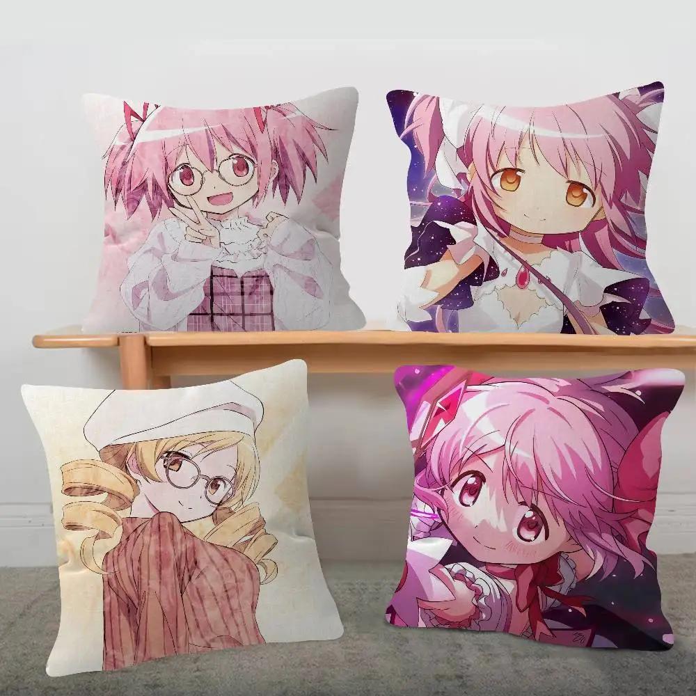 Anime Puella Magi Madoka Magica Pillowcase Toon Gift Cushion Cover Bedroom Home Sofa Chair Seat Decor Pillow Case