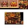 Decoración Colorida de Halloween Luces LED Linterna Con Diseños de Murciélago Calavera Calabaza y Araña