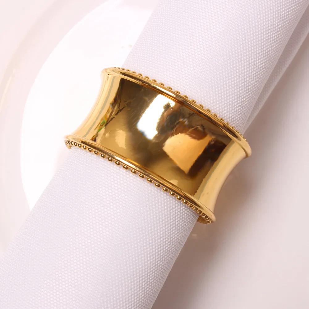 12pcs/lot Stylish and Simple Round Beaded Napkin Rings Metal Napkin holder,Table Decoration and Accessories, High Quality