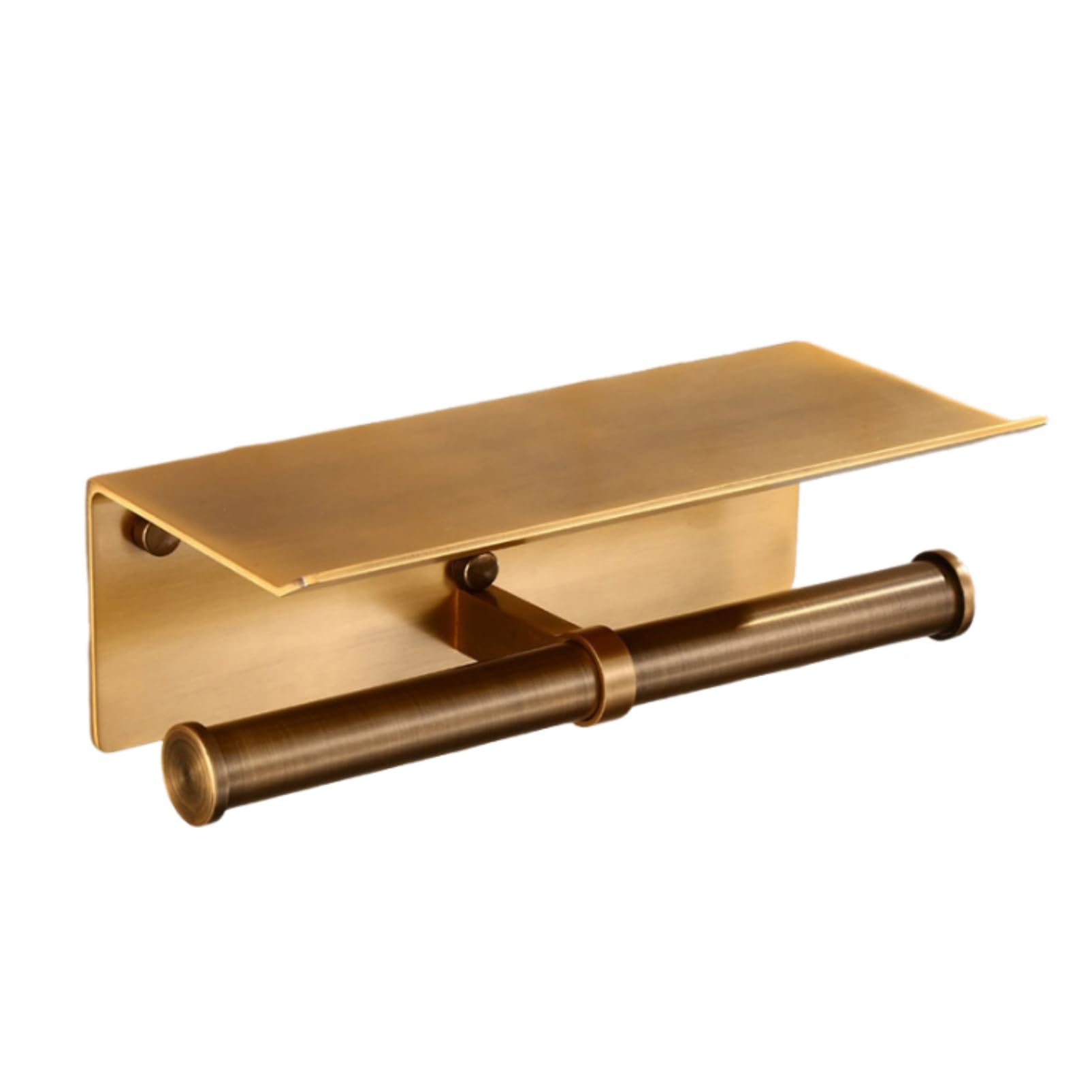 

COZENTA Antique Gold Toilet Paper Holder, 2-Row Aluminum, Stylish