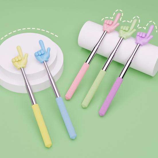 Telescopic Teachers Pointer Extendable Finger Pointer Stick Handheld Guiding Wand for School Office Classroom Presentation Teaching Supplies