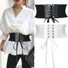 Strap Rope Elastic Pleated Cummerbunds Adjustable Elastic High Wide Belt  Party