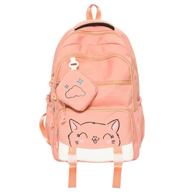 

Рюкзак для учащихся младших классов средней школы, женский, большой емкости, рюкзак для девочек, пятый и шестой класс, контрастный цвет, школьный ранец для девочек арбуз красный